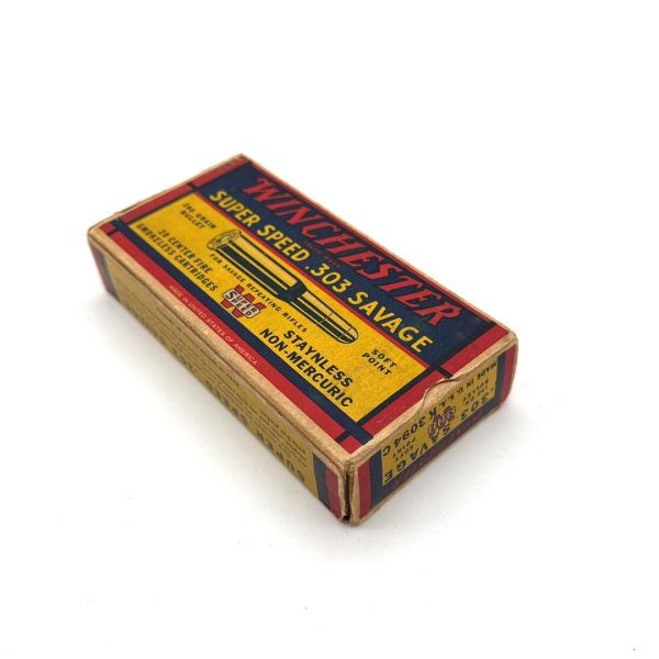 Winchester, Super Speed, .303 Savage 190 Grain Bullet, 1 Piece Box