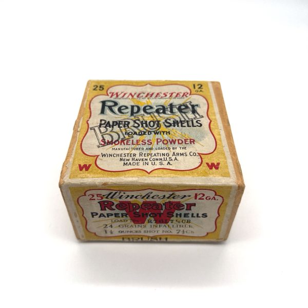 Winchester, Repeater, Brush Load, 12 Gauge #7.5ch Shot, 2 Piece Box (Empty)