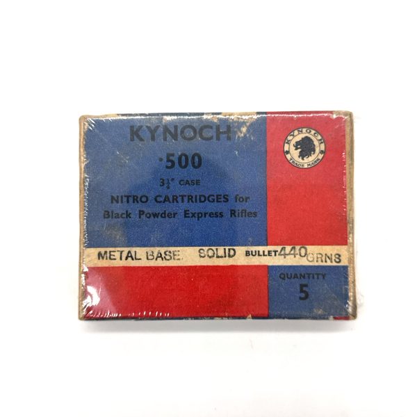Kynoch, .500 Nitro, 3 1/4" Case, 5 Rd, 2 Piece Box