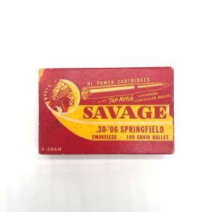 Savage, Hi-Power, .30-06 Springfield, 180 Grain Bullet, 1 Piece Box