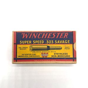 Winchester, Super Speed, .303 Savage 190 Grain Soft Point, 1 Piece Box