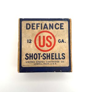 U.S. Cartridge Company, Defiance, 12 Gauge, # 7.5 CH Shot 2 Piece Box (Partial)