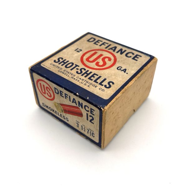 U.S. Cartridge Company, Defiance, 12 Gauge, # 7.5 CH Shot 2 Piece Box (Partial)