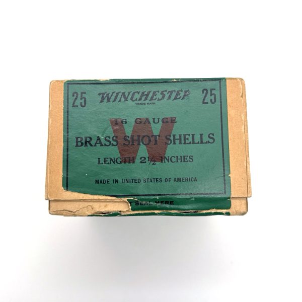 Winchester, Brass Shot Shells, 16 Gauge, New Primed Empty (NPE), 2 Piece Box (Sealed)