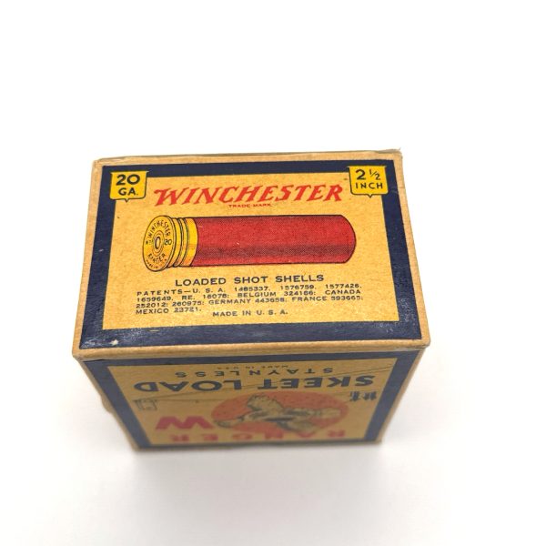 Winchester, Ranger, Gen 1 Skeet Load with Quail, 20 Gauge, #9ch Shot, 1 Piece Box