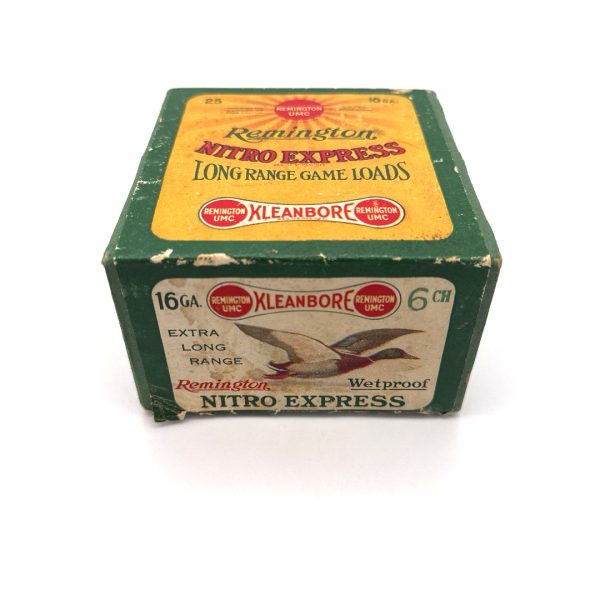 Remington, Nitro Express, 16 gauge, #6ch Shot, 2 Piece Box (Partial)