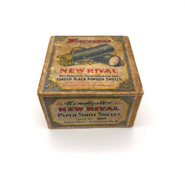 Winchester, New Rival, 12 Gauge #8 Shot, 2 Piece Box (Empty)