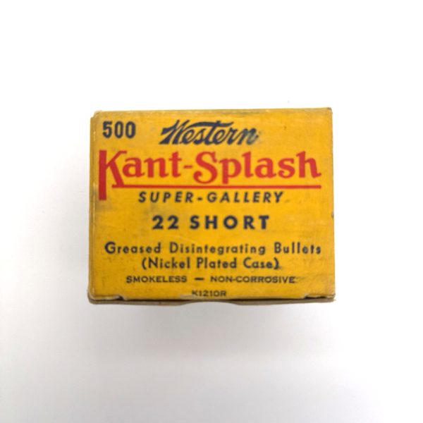 Western, Kant-Splash Super-Gallery, .22 Short, 500 ct 1 Piece Box