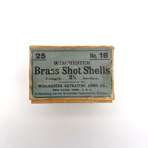 Winchester, Brass Shot shells, 16 Gauge, New Primed Empty, 2 Piece Box (Partial)