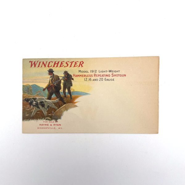 Winchester, Envelope with men hunting with dogs (Unused)