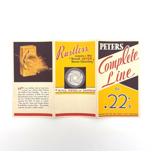 Peters, Fold Out Pamphlet on "Complete Line of .22's"