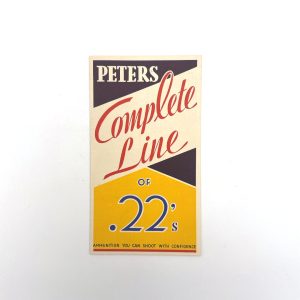 shot_20260929105359 Peters, Fold Out Pamphlet on "Complete Line of .22's"